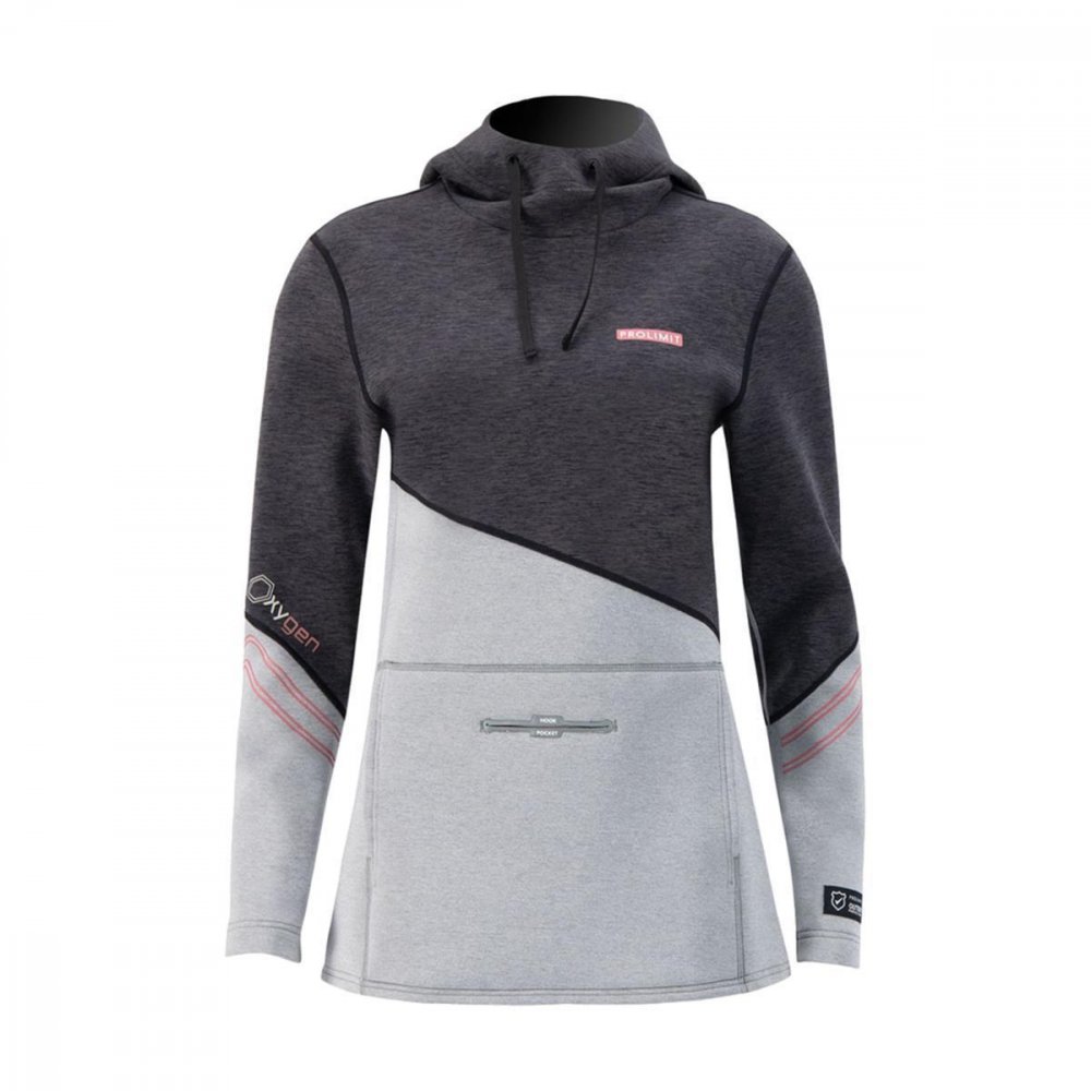 Prolimit Women Neoprene Hoodie Oxygen Black Grey