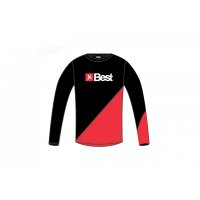 Best Kiteboarding Watershirt Rashguard Langarm Black Red