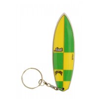 Lost Surfboard Keyring Green / Yellow