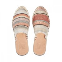 reef Escape Mule Slippers Red Stripes Woman
