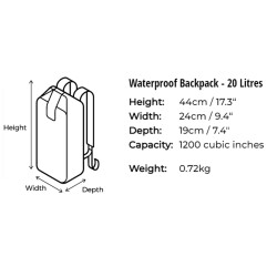 OverBoard wasserdichter Rucksack 20 Liter Gelb