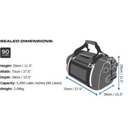 OverBoard wasserdichte Duffel Bag Pro 90 L Schw