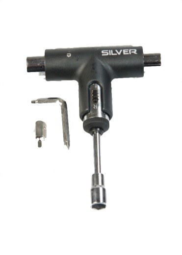 Silver Skate Longboard Tool Pro Black / Silver Steel
