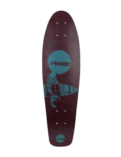 HW-Shapes MINI CRUISER Glasfaser Deck Burgundy Sky