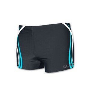Sun Project Kids Swim BOXER Black / Blue Stripes 140