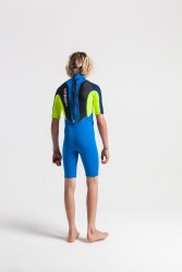 C-Skins ELEMENT Junior Steamer 2,5mm Shorty Neoprenanzug Blue Yellow 8 Jahre/ M
