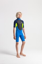 C-Skins ELEMENT Junior Steamer 2,5mm Shorty Neoprenanzug Blue Yellow 8 Jahre/ M