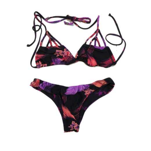 Rusty Bikini Dark Wave Cheeky Set Magenta