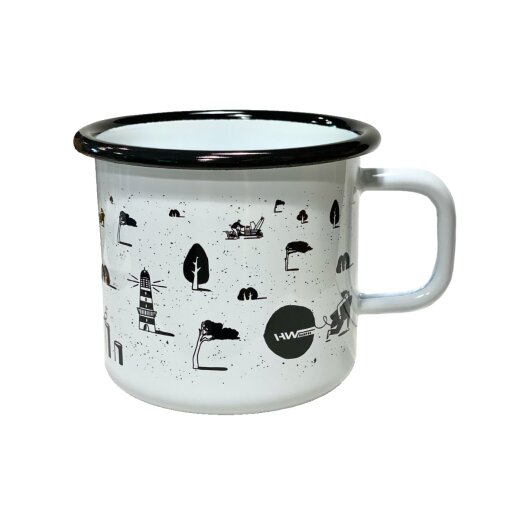 HW-Shapes Camping Blechtasse Emaille 2.0
