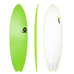 Surfboard TORQ Softboard 6.10 Fish Grün