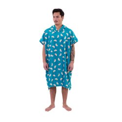 After Poncho Handtuchumkleide Watermelon Emerald Blue