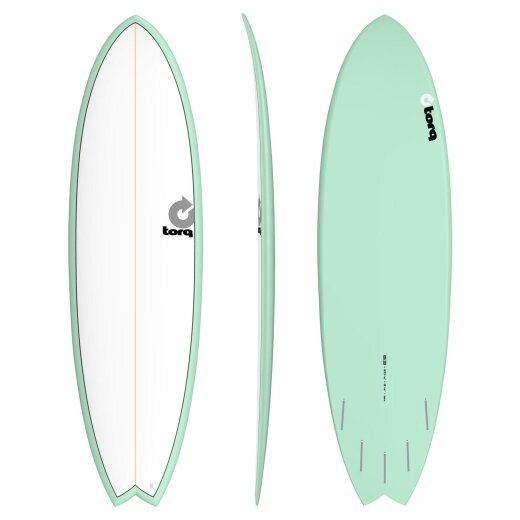 Surfboard TORQ Epoxy TET 6.3 Fish White Seagreen