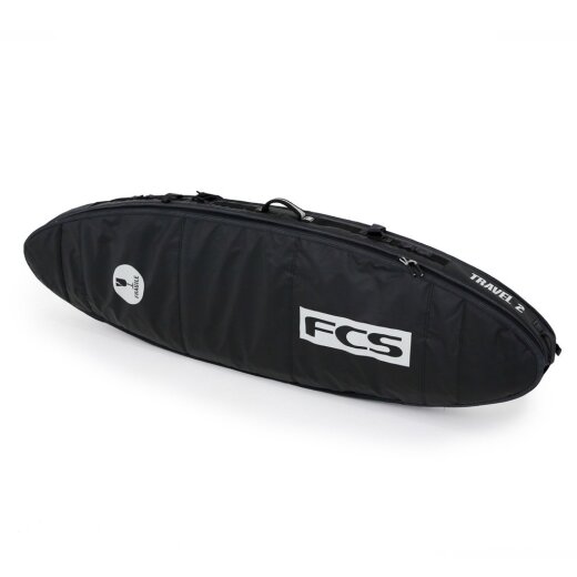 FCS Boardbag Travel 2 All Purpose Black/Grey Surfboard Cover 6.0