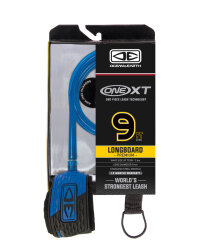 Ocean & Earth One XT Longboard Premium Leash Ankle 90" Black