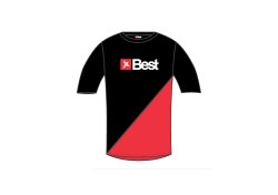 Best Kiteboarding Watershirt Rashguard Kurzarm Black Red XL