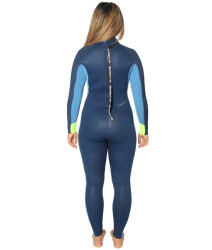 C-Skins Surflite 5/4/3 Womens Neoprenanzug Ink Blue/ Azure/ Yellow XXS (US2 / UK4)