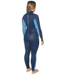 C-Skins Surflite 5/4/3 Womens Neoprenanzug Ink Blue/ Azure/ Yellow XXS (US2 / UK4)