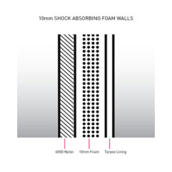 Ocean & Earth Boardbag Travel Triple Compact Shortboard Cover Black/Red 6´4"