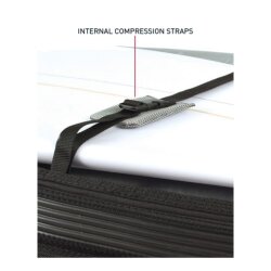 Ocean & Earth Boardbag Travel Triple Compact Shortboard Cover Black/Red 7´2"