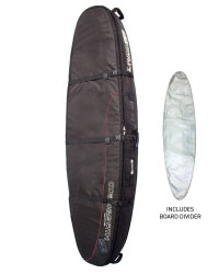 Ocean & Earth Boardbag Travel Double Coffin Shortboard Cover Black/Red 6´6"