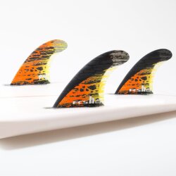 FCS 2 Shaper Series MB PC Carbon Tri Retail Fin Orange Set (S)