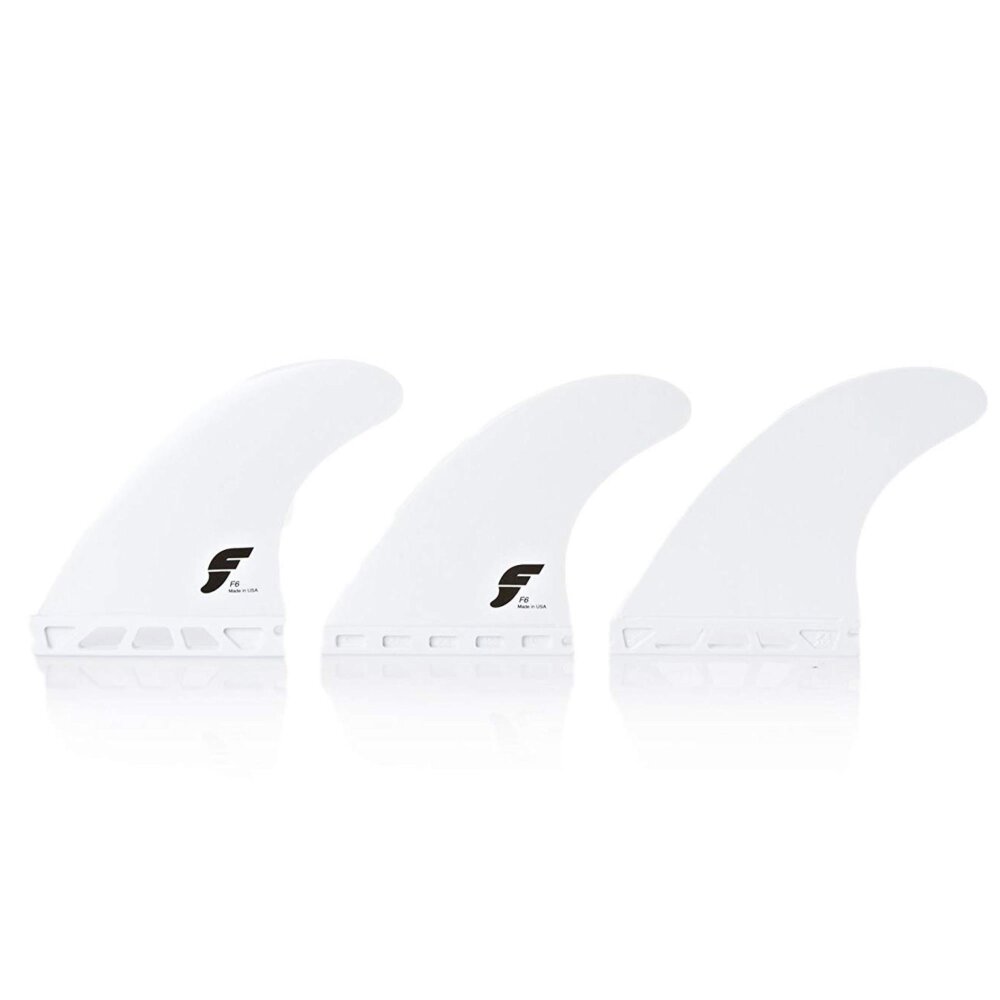 Set De 5 Ailerons Futures F6 Alpha Medium - Quad + Thruster - Vert - Pour Surf