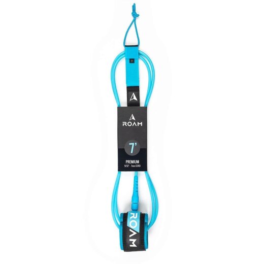 ROAM Surfboard Leash Premium 7.0 215cm 7mm Blau