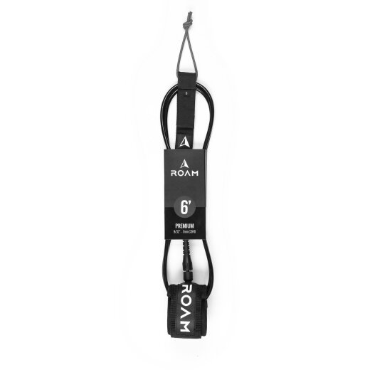 ROAM Surfboard Leash Premium 6.0 Schwarz