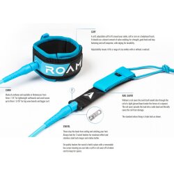 ROAM Surfboard Leash Premium 6.0 Schwarz