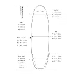ROAM Boardbag Surfboard Daylight Funboard 7.6
