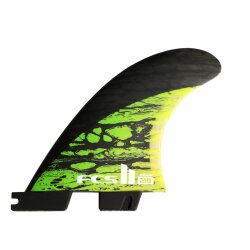 FCS 2 Shaper Series MB PC Carbon Tri Retail Fin Green Set...