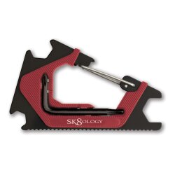 SK8ology Longboard Carabiner Skatetool V2.0 Silver/Red