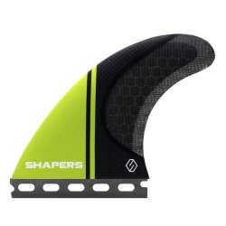 Shapers Fins Stealth Medium Tri-Fin Set Black/Lime