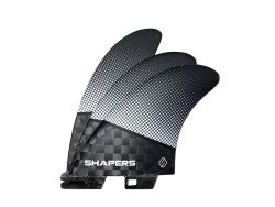 Shapers Fins Pivot Large Tri-Fin Set Black/Grey