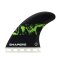 Shapers Fins Small CoreLite Tri-Fin Set Black/Green