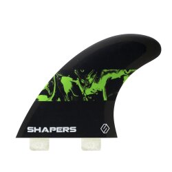 Shapers Fins Small CoreLite Tri-Fin Set Black/Green