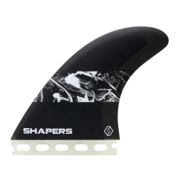 Shapers Fins Large CoreLite Tri-Fin Set Black/White