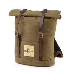 Northcore Waxed Canvas Back Pack Chocolate