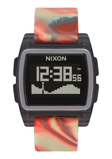 Nixon Base Tide Surfuhr Tidenuhr Orange Jellyfish