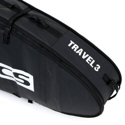 FCS Boardbag Travel 3 All Purpose Black/Grey Surfboard Cover