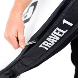 FCS Boardbag Travel 1 Longboard Black/Grey Surfboard Cover 9.2