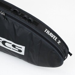FCS Boardbag Travel 2 Funboard Black/Grey Surfboard Cover 7.0