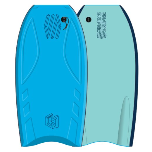 SNIPER Bodyboard BunchII EPS Stringer 44 Cyan
