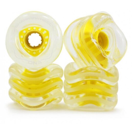 Shark Wheels DNA ROLL (4er Set) 72mm/ 78a Clear/Yellow Core