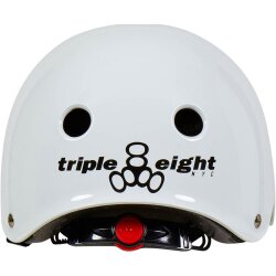 Triple 8 LIL8 verstellbarer Kinder-Skatehelm White Gloss