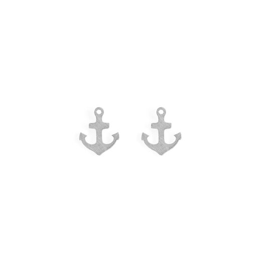 Vintageliebe Ohrstecker Minimalistisch Anker klein Silber
