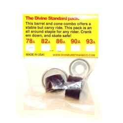 Divine Bushings STANDARD PACK Barrel / Cone  Red 90A