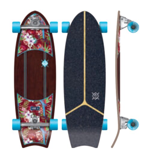 Flying Wheels Surfskate 31 Kauai Parrot Skateboard