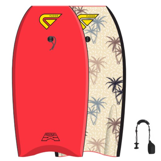 FLOOD Bodyboard Dynamx Stringer 40 Rot Palm