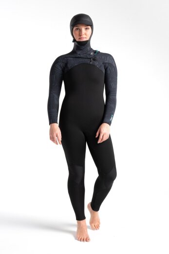 C-Skins ReWired Hooded Women Steamer 6/5/4 Neoprenanzug Black